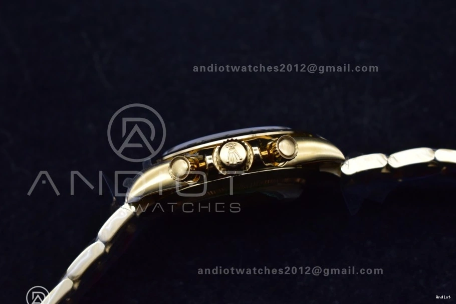 Bracelet 116508 Dial QF V2 1:1 Edition YG Black Best Daytona SH4130 Diamonds on 0413